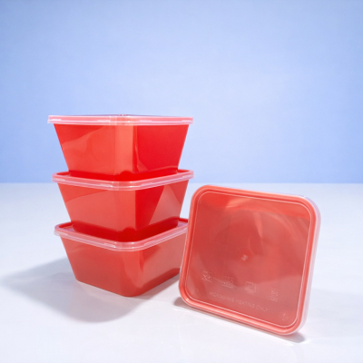 Thinwall Square 450ml Red